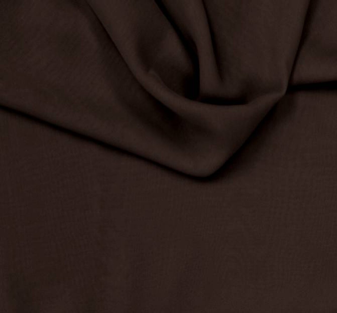 1 Yard Dark Brown Chiffon Fabric 58/60" Wide Lightweight Sheer Polyester for Apparel & Event Décor